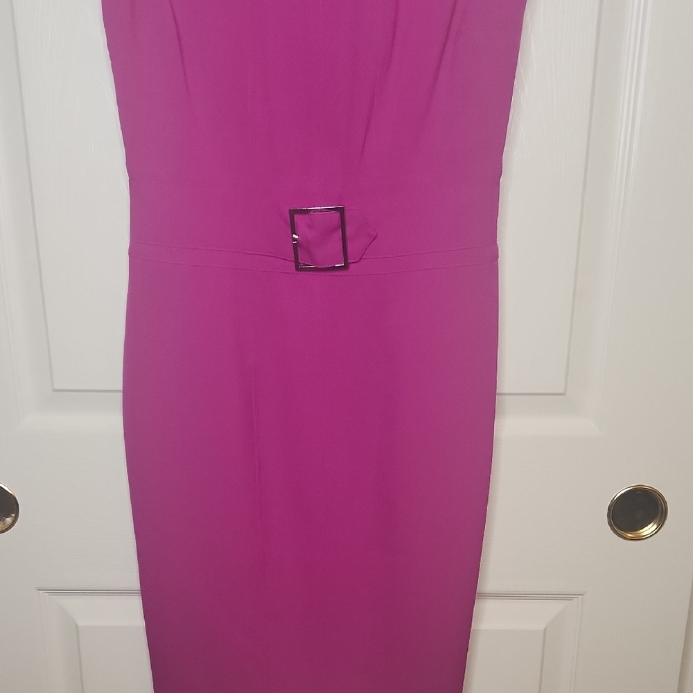 Marc New York Women's Pink Fuchsia Belted Sheath Dress Size 2 - Picture 4 of 14
